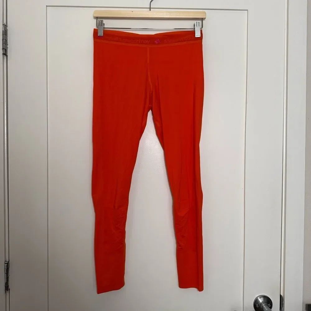 NWT Stella McCartney Adidas Adizero Leggings Sz S Orange Run Az Tight Radora Gym